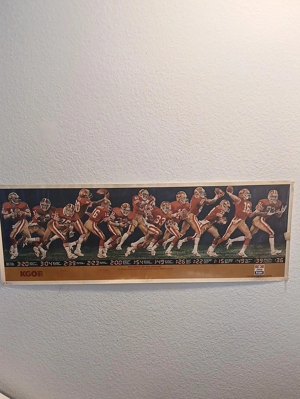 KGOAM 81 The Drive of the Decade 1989 49ers Football Poster 13 5 X 39 28332